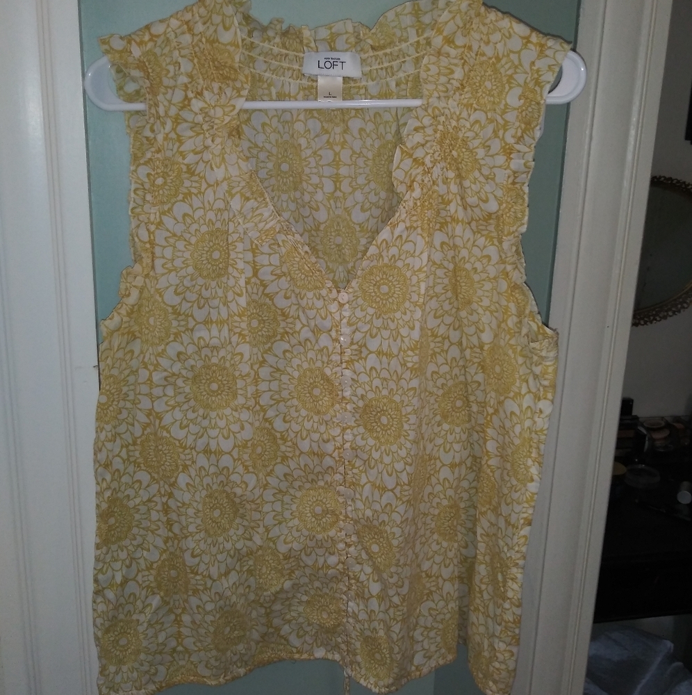 Blouse yellow /white